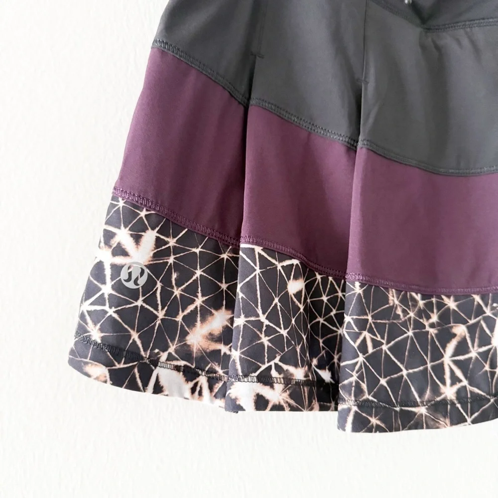 Lululemon Pace Rival Skirt II *4-way Stretch  Star Crushed Black Cherry Size 4